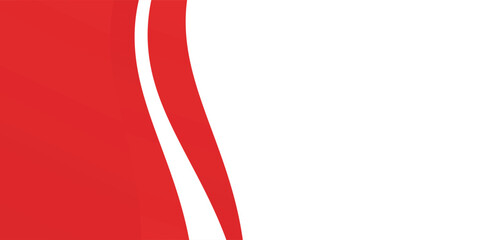 Red Wave on White Background Simple curve background for business vector eps10 background