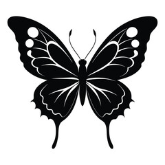 Elegant Butterfly Silhouette Illustration Decorative Design