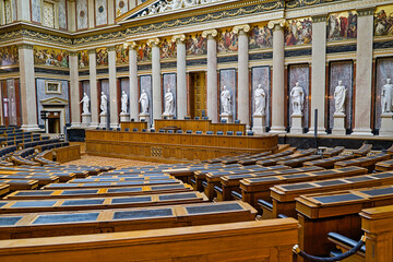 Historic boardroom of the Austrian parliament