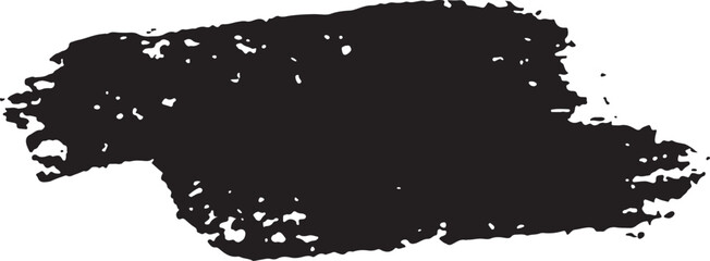 Black brush stroke on transparent background for design element and decoration