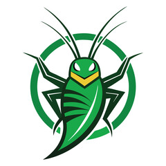 green shield bug vector illustration