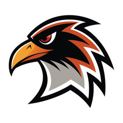Modern Abstract Eagle or Falcon Head Symbol