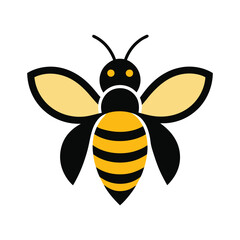 Vector Artwork of Bee Logo Icon Design EPS Illustration