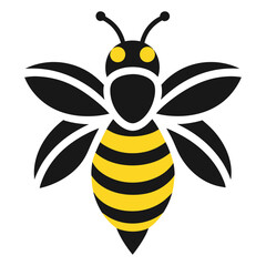 Vector Artwork of Bee Logo Icon Design EPS Illustration