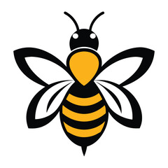 Vector Artwork of Bee Logo Icon Design EPS Illustration