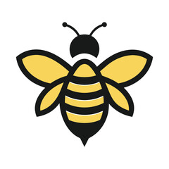 Honey Bee Logo Design EPS – Minimalist Vector on White