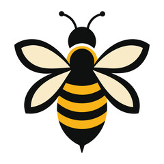 Honey Bee Logo Design EPS – Minimalist Vector on White