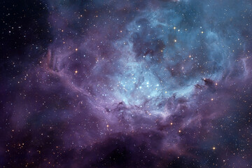 Nebulae in Deep Space – Glowing Cosmic Cradle of Light with Interstellar Dust and Stars