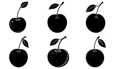 Fresh cherry assortment, perfect for summer treats, desserts, and healthy snacks. Use this vibrant graphic for your next project or design! Original vector art.