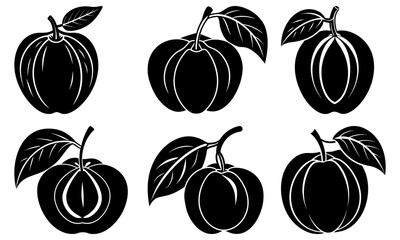 Whimsical apples with leaves, perfect for culinary designs! Fresh, natural, and playfully elegant for product packaging, menus, and vibrant food illustrations