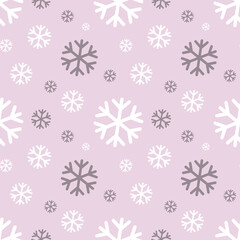 Seamless pattern with a snowflake. Winter season. Vector illustration