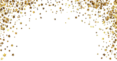 Golden glitter particles on black background. Abstract artistic pattern forming an arch shape