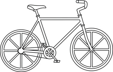 Minimalist Bicycle Line Art Icon