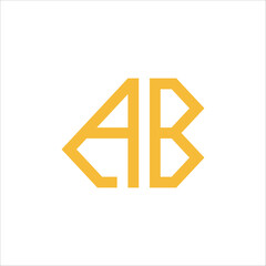 Modern AB Letter Logo – Minimalist Double Letter Monogram Design.
