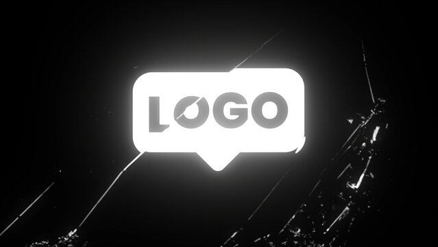 Broken Mirror Glass Shatter Logo Reveal