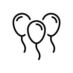 Balloon icons. Party or Birthday Balloons