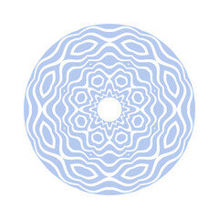 Abstract Radial Circular Wavy Lines Pattern. Decorative Circle Design Element. 