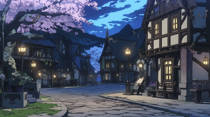 夜の帳が下りた幻想的な街並み