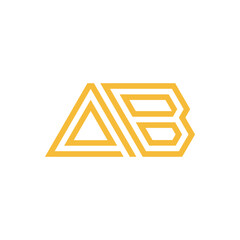 AB Monogram Logo – Elegant Gold Cord Design for Premium Branding.