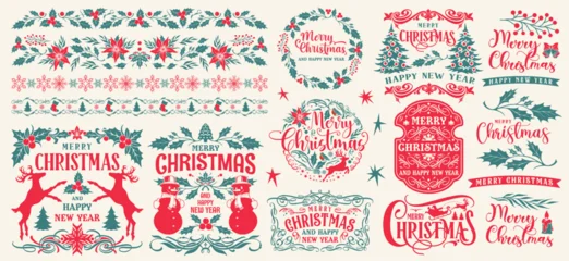 Fotobehang Kasteel Festive Christmas New Year decor ideas  © DGIM studio