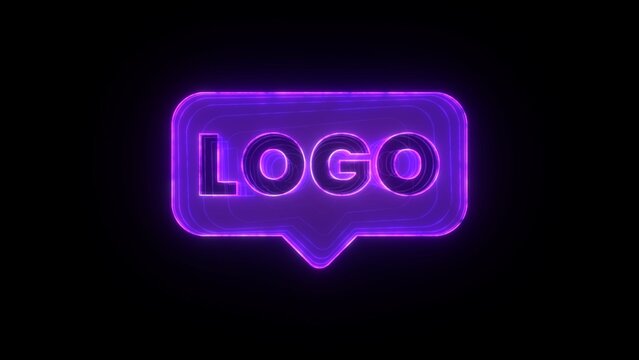 Neon Color Strobe Logo Reveal