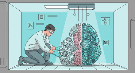 Exploring the Crossroads of Biology and Technology: A Lab Study of the Human Brain