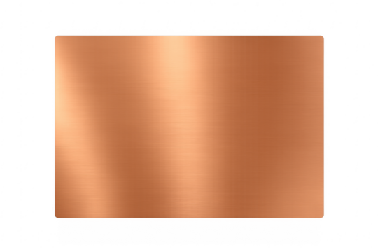 Copper metal plate texture with brushed finish