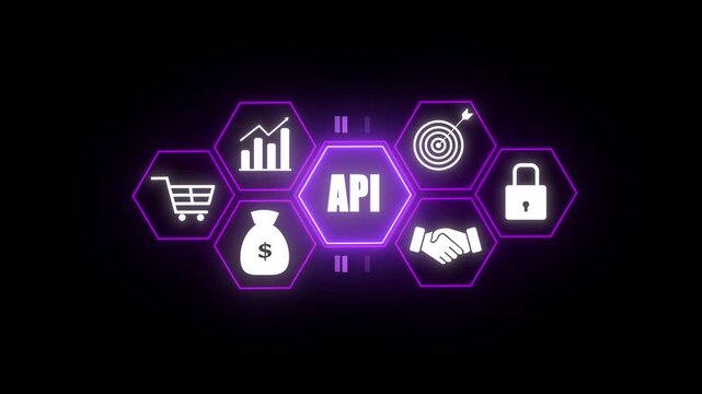 API Data Exchange Animation | Application Interface Communication Visualization