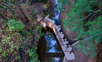 Bridge over the Queer Creek in Hocking hills OH