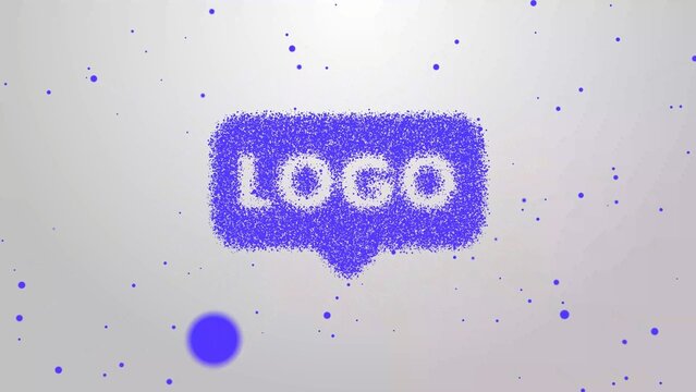 Particle Forming Floating Parts Dust Modern Logo Reveal