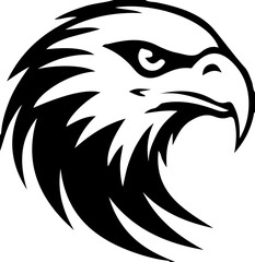 Eagle Head Icon – Fierce Bird Symbol Vector Illustration