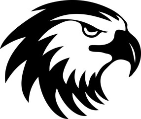 Eagle Head Icon – Fierce Bird Symbol Vector Illustration