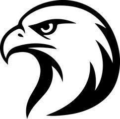 Eagle Head Icon – Fierce Bird Symbol Vector Illustration