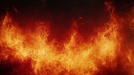 Vivid flames engulf darkness in a fiery inferno, creating a hellish, intense atmosphere with dynamic energy, heat, and dramatic hyperrealistic detail.
