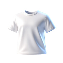 Blank White T Shirt Apparel Mockup Design 3D Render Icon Illustration Cute Cartoon Style