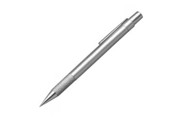 Silver ballpoint pen writing office stationery tool