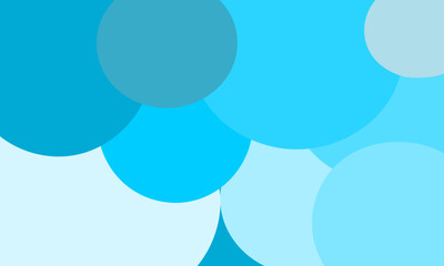 Abstract Seamless Teal and Light Blue Overlapping Circles Background