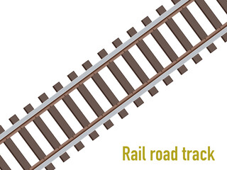 デフォルメされた線路のイラスト素材