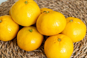 several fresh lemons