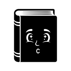 Black Book Character with Eyes, Nose and Mouth
