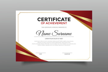 elegant gold diploma achievement certificate template design