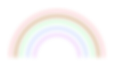 Bright full rainbow arch PNG — colorful gradient semicircle light wave on transparent background