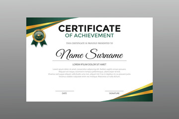 elegant gold diploma achievement certificate template design