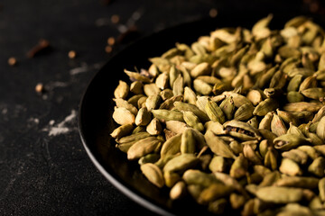 Cardamom Elegance on Dark Plate