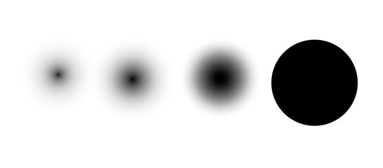 A shiny black and white dot concept is a round brush template pattern