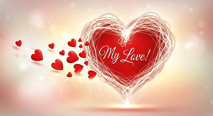 Sparkling Heart Valentines Day.