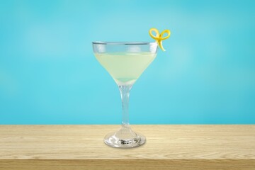 Margarita or Daiquiri tasty alcohol cocktail in glass