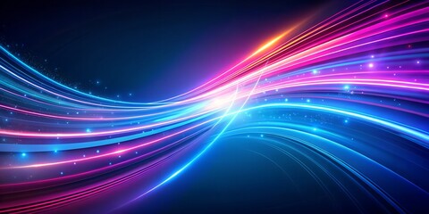 colorful neon light wave abstract background