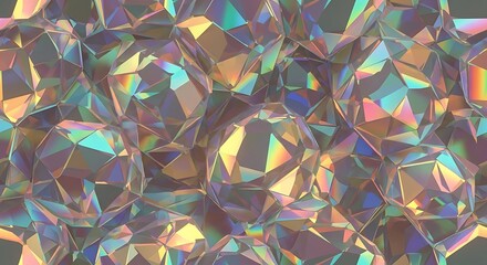 Iridescent Crystal Geometric Pattern.