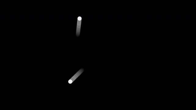 10 to 1 Second Modern Outlined Countdown Animation 4K Movie, Transparent Background